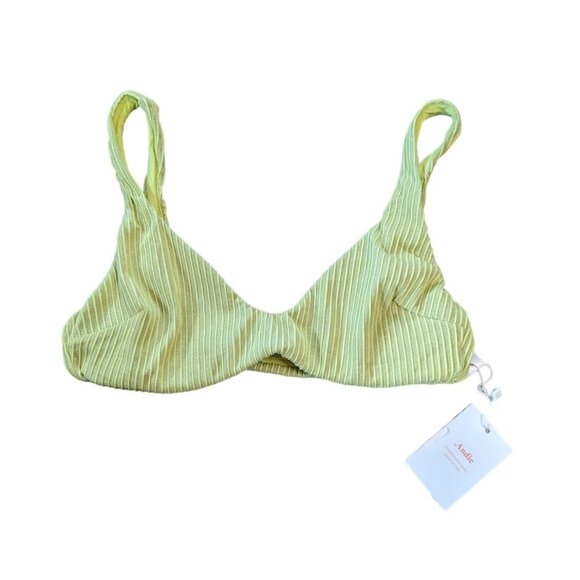 Andie Swim The Delray Top Daiquiri Ribbed Glitter Size Small - Picture 4 of 7